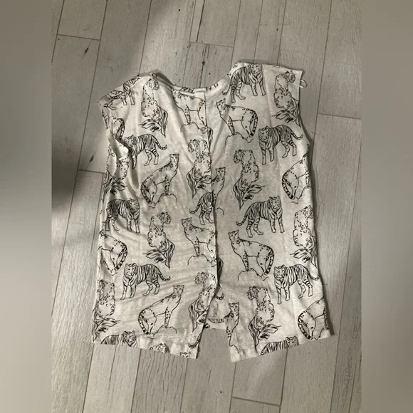 New Cynthia Romney Tank 100% Linen Women’s size M color multi - Picture 1 of 3